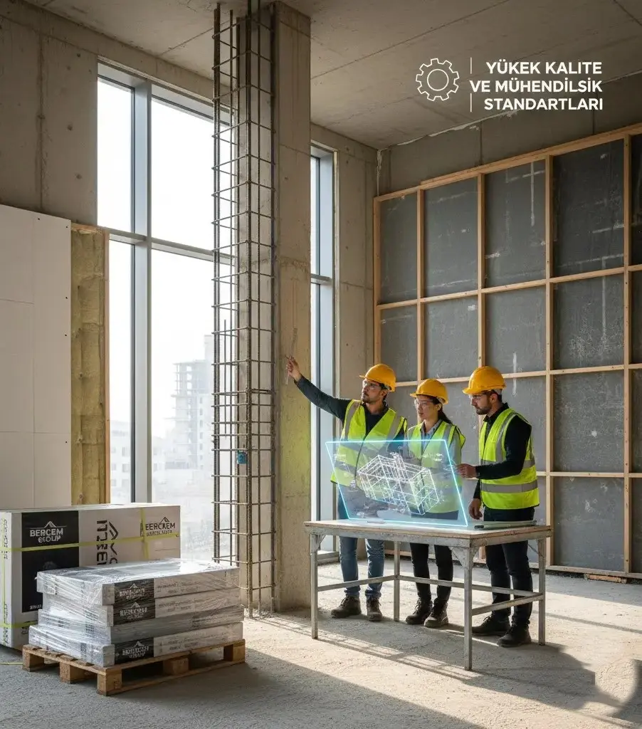 Berçem İnşaat Kıbrıs projelerinde kullanılan yüksek kalite yapı ve mühendislik standartları