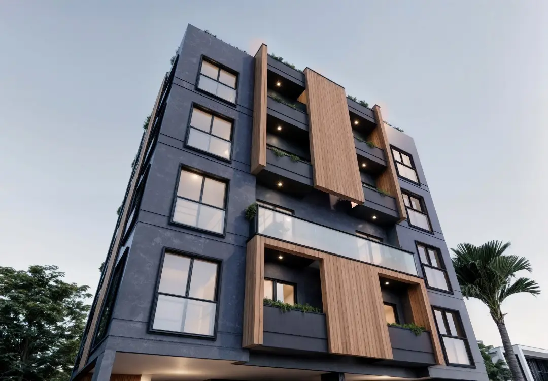 Berçem İnşaat Aysel Altıoğlu Projesi Kıbrıs modern dış cephe mimarisi