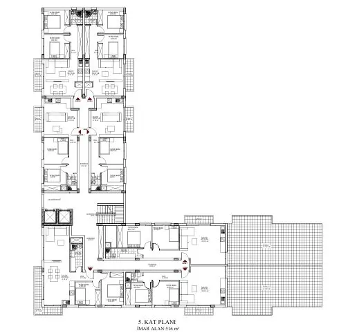 Kıbrıs VIA 360 Dedeoğlu Projesi Berçem İnşaat 5. kat mimari yapısı